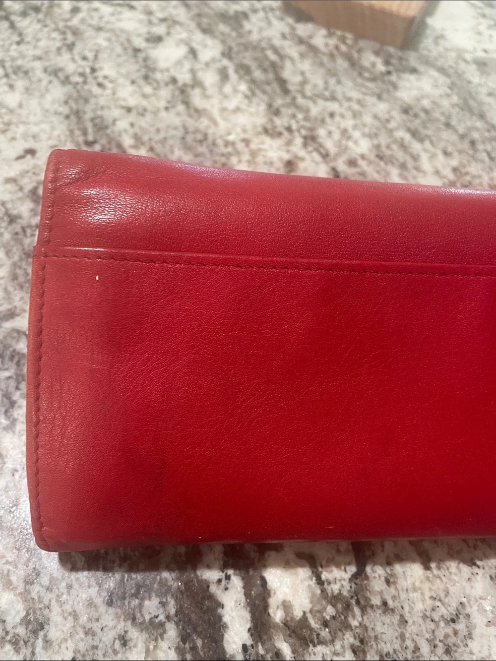 Red Quilted Women's Wallet - vintage